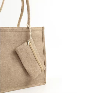 <strong>Wholesale</strong> Custom Printed Reusable Shopping Grocery Burlap <strong>Tote</strong> <strong>Bag</strong> Personalized Durable <strong>Jute</strong> Travel <strong>Tote</strong> <strong>Bags</strong> With Makeup <strong>Bag</strong> - Product Image 5