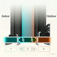 Ventanas Abatibles Modernas de Aluminio con Rotura de Puente Térmico y Doble Acristalamiento, Estándar Australiano AS2047