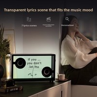 MORRORART Enceinte suspendue transparente avec affichage des paroles pour sous-titres, audio domestique rétro 50W, alimentation USB