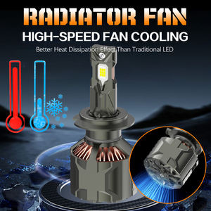 Ake ไฟหน้ารถ LED สว่างมากสำหรับ H11 240W มีโลโก้เลเซอร์แบบสองอัน H4 24000lm 9005 9006 - Product Image 6