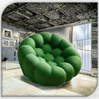 Fauteuil pouf moderne en forme de ballon de football 3D, surdimensionné, inclinable, pour sol, incurvé, extra doux, couleur personnalisable