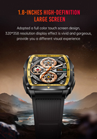 Reloj Inteligente Deportivo Personalizado OEM KT83 con Pantalla HD de 1.8 Pulgadas, Resistente al Agua 5ATM, Monitor de Ritmo Cardíaco, Podómetro y Contador de Pasos
