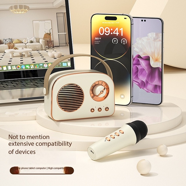 Wholesale Cute Style FM Radio Usb/Tf Card/Aux Player 3D Surround High Sound Quality Retro Wireless Speaker for Vintage Gifts