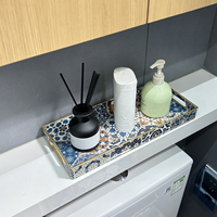 Vente flash - Ensemble de plateaux de service décoratifs de luxe en plastique pour la table à café, la nourriture, livraison directe d'usine