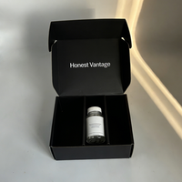 Boîte d'emballage personnalisée en carton ondulé pour flacons de vitamines et compléments alimentaires, boîte à courrier en papier, boîte cadeau personnalisée avec revêtement UV et gaufrage 2 mm
