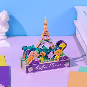 3D Memo Pad Custom Sticky Note <strong>Paper</strong> Notepad <strong>Eiffel</strong> <strong>Tower</strong> Desk Decoration Landmark Building Block Stationery Souvenir Gift Items - Product Image 4
