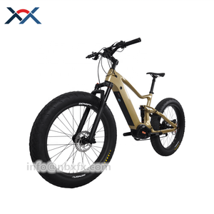 Vélo électrique à pneus larges 48V 1000W à moteur central avec cadre dissimulé, suspension intégrale, 26*4.0 pouces, VTT à moteur central - Product Image 4