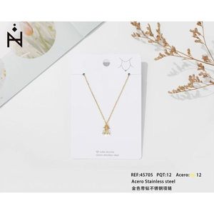 Collana con Ciondolo Ape in Acciaio Inossidabile Placcato Oro, Gioiello Unisex alla Moda, Idea Regalo - Product Image 2