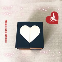 Boîte cadeau double en carton gris pour cosmétiques, rouges à lèvres, colliers, bagues – Emballage personnalisable pour cadeaux d'amoureux