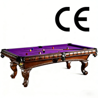 Table de billard classique sur mesure de 7 pieds avec pieds en bois massif, poches en cuir, pour usage domestique, billard et tennis de table, plateau en ardoise