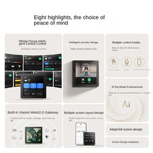 Écran de contrôle central intelligent <span class=keywords><strong>Mijia</strong></span> de 3,83 pouces pour usage domestique et hôtelier, écran intégral avec passerelle Mesh 2.0 intégrée en plastique pour application - Product Image 4