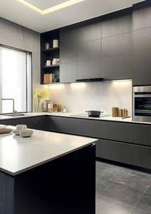 Meuble de cuisine de style moderne créatif, système de rangement intelligent, contreplaqué, imperméable, protection de l'environnement - Product Image 2