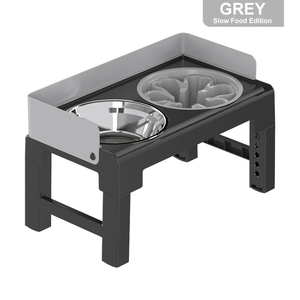 Gamelle surélevée pour chien de grande race, support réglable en <span class=keywords><strong>hauteur</strong></span> 5 positions, motif cœur, motif uni, portable, écologique, pour nourriture et eau - Product Image 4