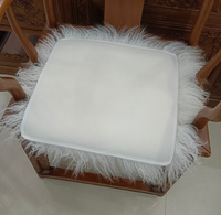 Coussin de siège en peau d'agneau bouclée tibétaine, épais et chaud, en fourrure pelucheuse, pour la maison, le bureau, la voiture, le canapé