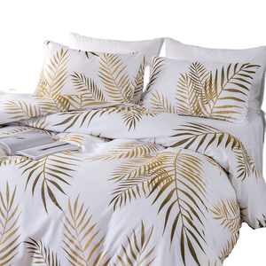 Soft Modern 200TC <strong>Luxury</strong> Home Textile <strong>Set</strong> Microfiber Printed Pillowcases Duvet Cover Solid Colour <strong>UK</strong> <strong>Size</strong> 3pcs <strong>Bedding</strong> Usage - Product Image 4