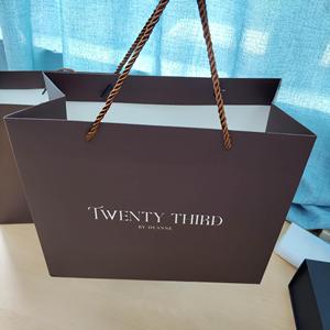 Custom Luxury Dark Brown Paper Gift Bag Print Cream Logo <b>Rope</b> Handle Boutique Clothing Cosmetic Shopping Paper Bags - Product Image 6