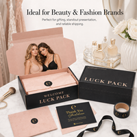 Boîte d'expédition en carton ondulé personnalisée, pliable, avec bande de déchirement, impression personnalisée, auto-adhésive, pour colis cadeaux, avec logo