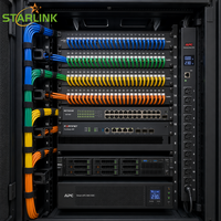 Armoire de serveur Starlink 19 pouces 20U 600*600mm avec roues, porte en verre trempé, armoire sur pied