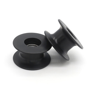 Rueda de Rodamiento en Forma de U Grande de Acero Inoxidable con Recubrimiento de Goma y Plástico POM, 8*50*25.8mm, para Colgar Cuerdas, Venta al Por Mayor - Product Image 5