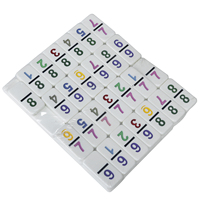Jeu de dominos en gros professionnel Double Six couleurs ensemble de points dominos avec jeu de boîte en fer blanc de haute qualité