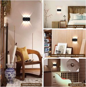 Vente en gros de lampes murales LED extérieures modernes IP65 étanches, longues, pour jardin, balcon, décoration, éclairage de cour, rue - Product Image 5