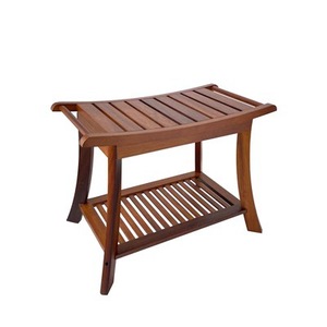 Teak Wood <b>Bathroom</b> <b>Stool</b> 60X70cm Multi Functional Freestanding Shoe Rack Bench For Adults Children Elderly - Product Image 5