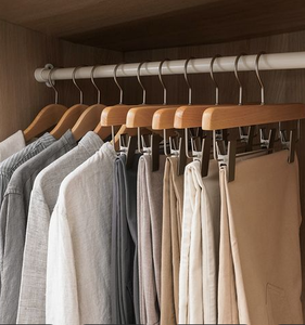 Metal PVC Coated Pants <b>Hanger</b> with Anti-Slip Clips, Non-Rust Metal Trouser <b>Hanger</b> for Clothing Store Garment Display - Product Image 6