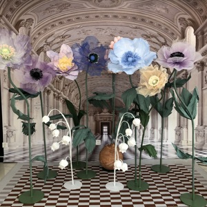 H-118 fleur artificielle géante organza soie crêpe papier EVA matériau peut être sélectionné couleur taille peut être personnalisé - Product Image 1