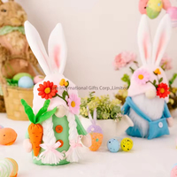 Nouvelle conception, lapin de Pâques décoratif en plastique et polyester durable de 28 cm, jouet d'intérieur, prix d'usine, vente en gros