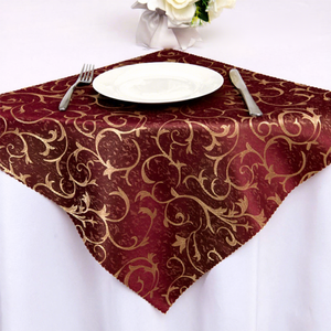 Serviettes Jacquard Imprimées Feuille de Ginkgo 19x19" Prêtes à l'Expédition – Lot Réutilisable en Polyester Infroissable pour Mariages, Hôtels et Événements - Product Image 4