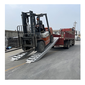Rampa de Carga de Aluminio Reforzada de 3.5M con Pista de Goma para Maquinaria, Autos y Motocicletas - ATHY MR-005 Inclinación Personalizable MR-005 3 Toneladas - Product Image 6