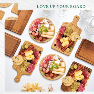 Juego de mini tablas de cortar de bambú, juego de cuchillos para queso, para bautizos, bodas, banquetes de cumpleaños, tabla de quesos, transfronterizo - Product Image 2