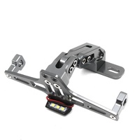 Support de plaque d'immatriculation universel en aluminium réglable pour moto, compatible MT07 MT09 - Vente flash