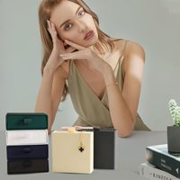 Boîte d'emballage en papier à tiroir coulissant pour bijoux, en carton rigide mat pastel, avec insert en velours, personnalisable avec logo OEM, vente en gros