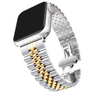 <span class=keywords><strong>Jubilee</strong></span> – Bracelet de montre en métal en acier inoxydable pour Apple Watch, avec boucle déployante papillon, lien pour Apple Watch - Product Image 2