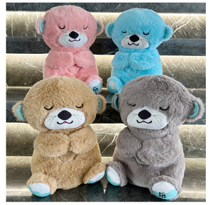 Musique, lumières et rythme en peluche: un compagnon de sommeil et une loutre respirante portable en peluche douce - Product Image 6
