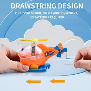Jouet éducatif STEM à friction, jouet à friction en plastique sûr et non toxique, hélicoptère lumineux à friction de style <span class=keywords><strong>dessin</strong></span> <span class=keywords><strong>animé</strong></span> pour enfants - Product Image 2