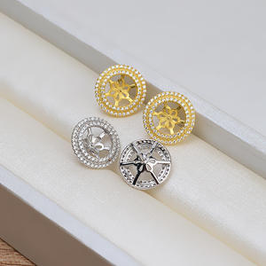 Wenchi S925 Silver Earpin High Trendy 10-11 <b>Pearl</b> Versatile Female Earring Empty Support Fine <b>Jewelry</b> <b>Sets</b> Model 15903 - Product Image 3