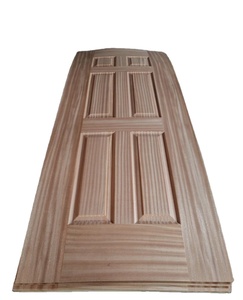 3mm 6 paneles Sepele natural/Piel de puerta de chapa de madera de roble rojo - Product Image 1