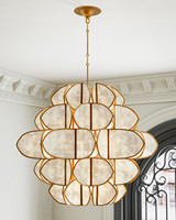Luminaire suspendu nordique personnalisé, lustre en forme de coquille de fleur multicouche pour table à manger, hall d'hôtel, forme allongée