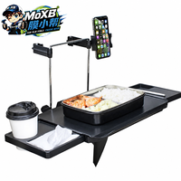 MoxB Bureau portable pour voiture, table à manger, organisateur de rangement pour siège arrière, support pliable pour ordinateur portable en PC