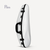 Étui rigide pour saxophone Moon-ASF Matt Blue RM White Black, sac à dos, poignée en cuir véritable, sangles en caoutchouc en fibre de verre