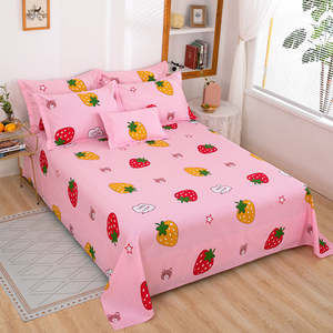 Sábana Plana de Algodón 100% con Estampado de Estilo Nuevo |   Sábana de Algodón Suave y Transpirable para Uso Doméstico y Hotelero - Product Image 3