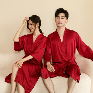 <span class=keywords><strong>Vestaglia</strong></span> Kimono in raso personalizzabile a 16 colori per <span class=keywords><strong>vestaglia</strong></span> termica per festa nuziale taglie forti Set per damigella della sposa - Product Image 4