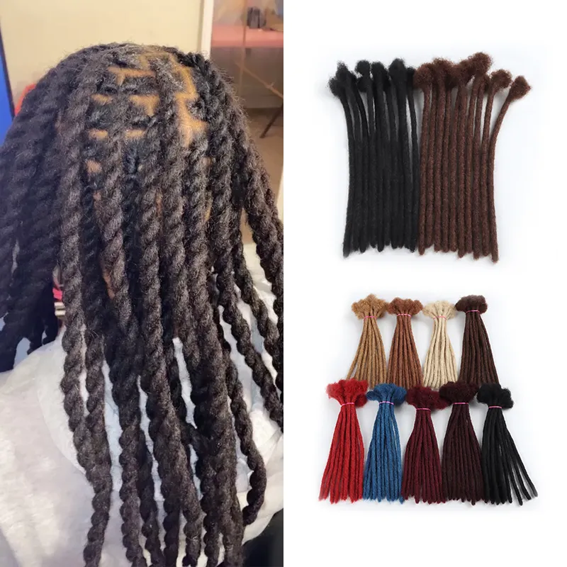Vastdreads cheap human hair loc extensions permanent dreadlocks human hair handmade human braids afro dread locks for men women