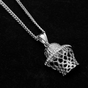 Collar de hip-hop con colgante de baloncesto, ideal para discotecas, estilo hip-hop, artículo individual. - Product Image 5