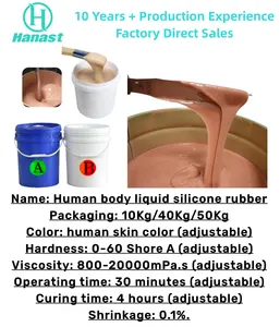 Silicona humana simulada de silicona líquida de dos componentes para moldes finos de Fondant, almohadillas de jabón, cabezales de goma de impresión