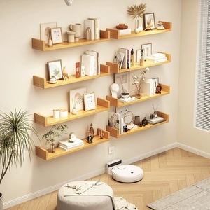 Wall Mounted <b>Shelf</b> Rectangle Multipurpose Storage Rack For Home Living Room Bookshelf <b>Display</b> <b>Unit</b> - Product Image 1