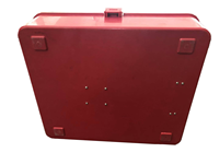 Armoire murale personnalisable en PRV rouge étanche pour équipement de sécurité et enrouleur de tuyau d'incendie à usage commercial, facile à utiliser