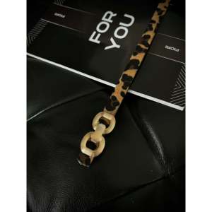 Fiori Double Buckle Women's <b>Belt</b> Synthetic Leather Leopard Print Gold <b>Chain</b> Wedding <b>Belts</b> Adult Standard Size - Product Image 2